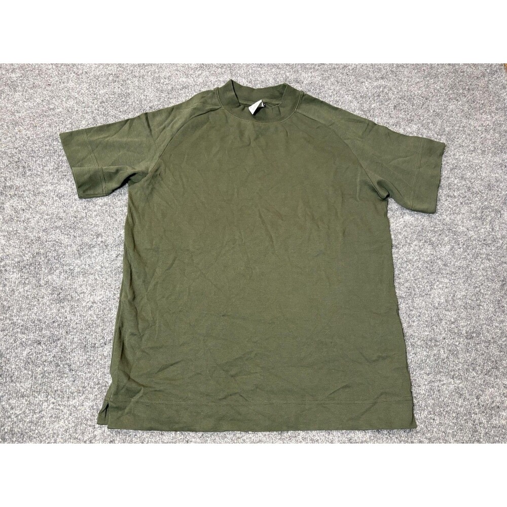 Zara Shirt Mens S Green Crew Neck Short Sleeve Basic Tee Made In Turkey Casual